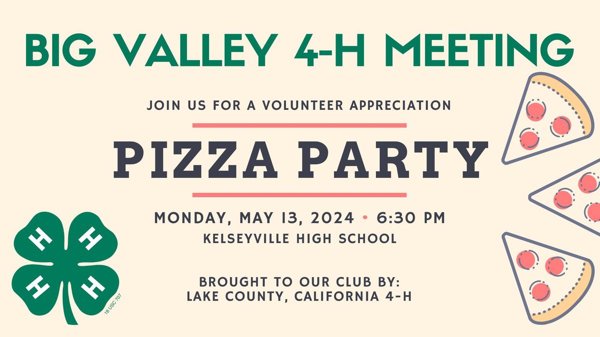 May Club Meeting - Big Valley 4-H