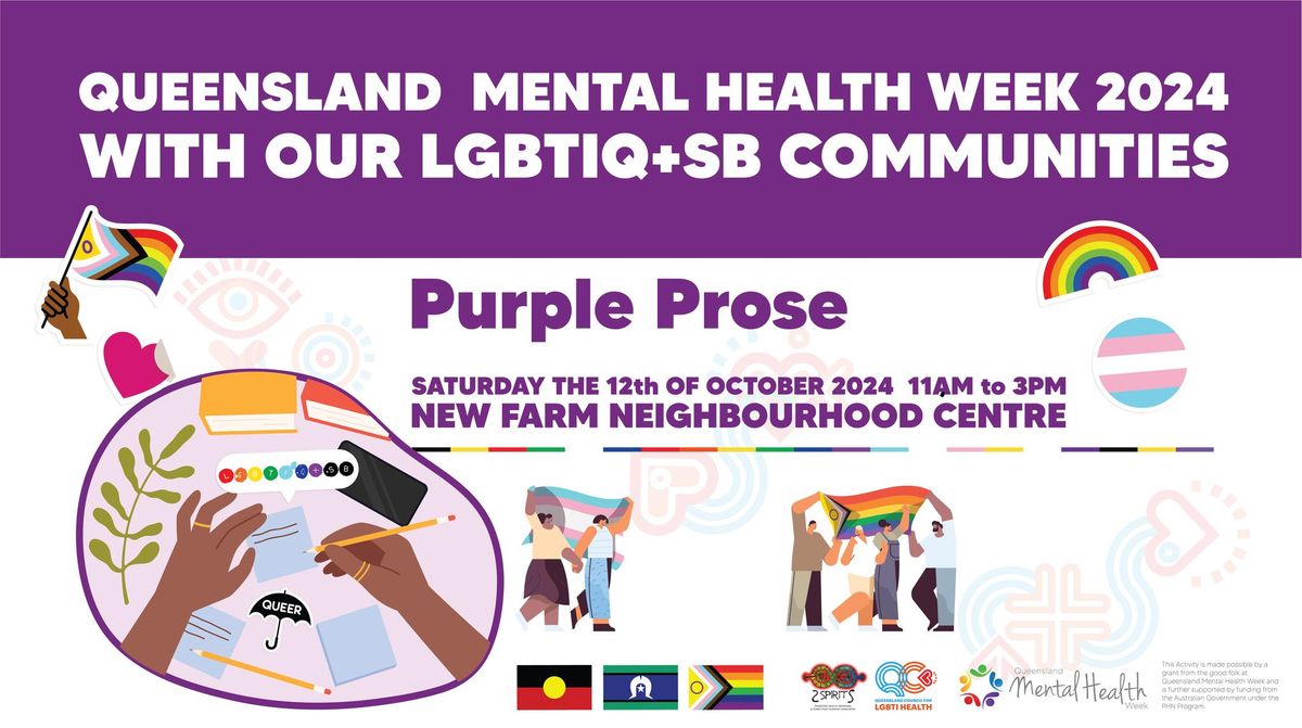 Purple Prose: Connect for Mental Health with our LGBTIQ+SB communities