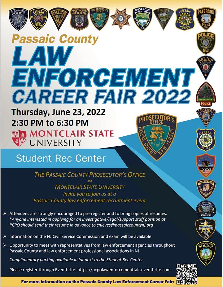 PCPO Law Enforcement Career Fair, Montclair State University, 23 June 2022