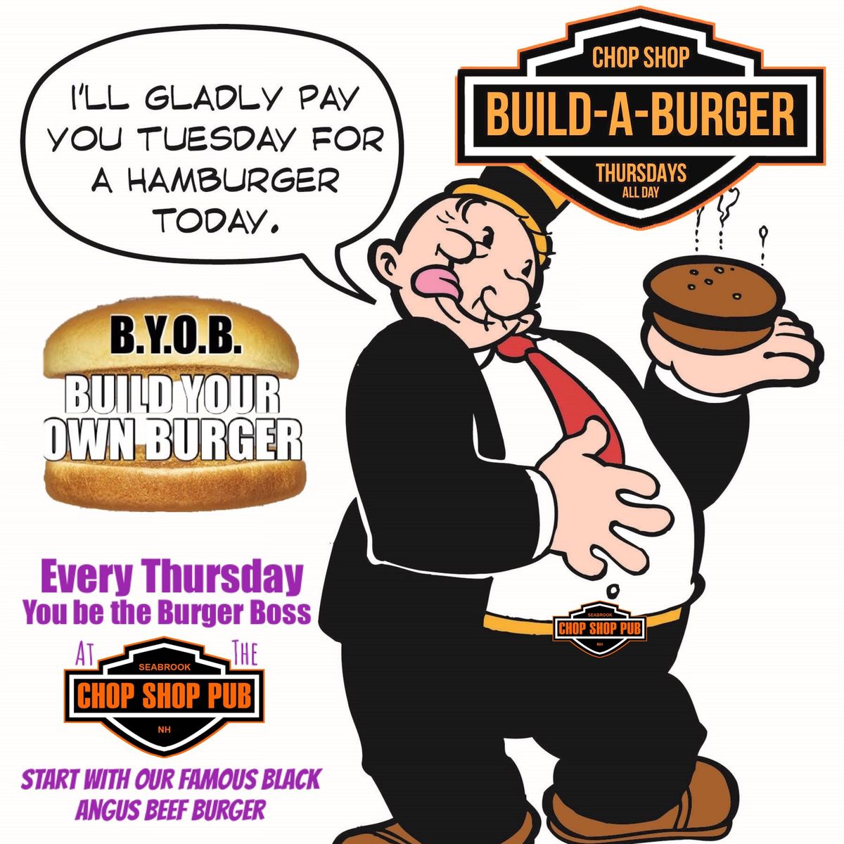 Build a Burger \ud83c\udf54 at the Chop Shop Lub