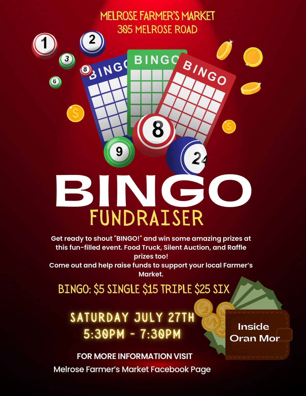 Melrose Farmers Market Bingo Fundraiser 