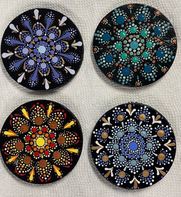 Mandala Coasters with Beth Goulet at Moonstone Art Studio