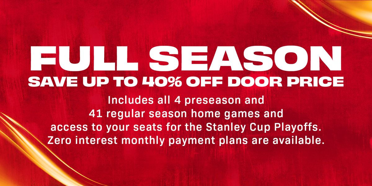 Calgary Flames Season Tickets (Includes Tickets To All Regular Season Home Games)