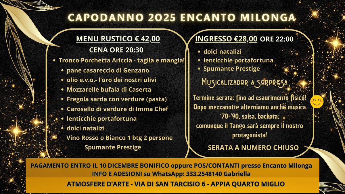 Capodanno d'Encanto Milonga Roma 2025