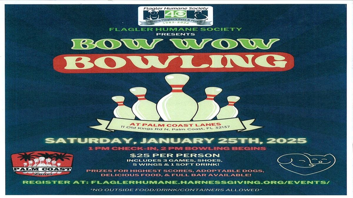 Bow Wow Bowling to support the Flagler County Humane Society