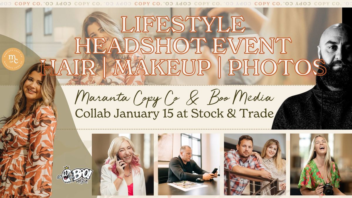 Headshot Photo Event at Stock & Trade with Maranta Copy Co and Boo Media