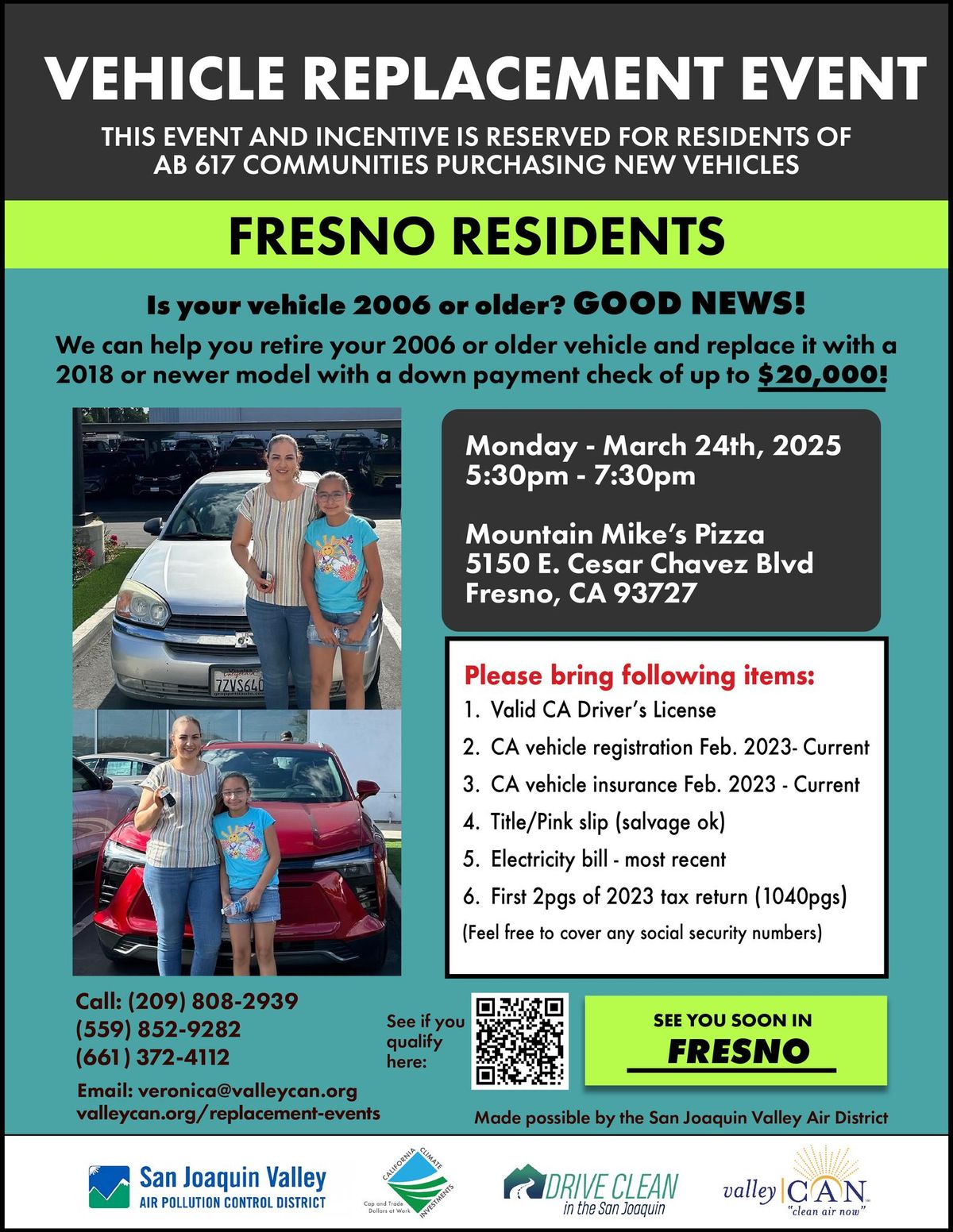 Vehicle Replacement Workshop - FRESNO!