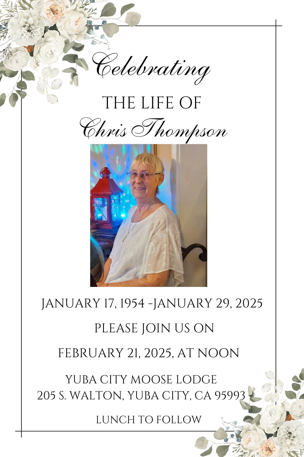 Chris Thompson\u2019s Celebration of Life 