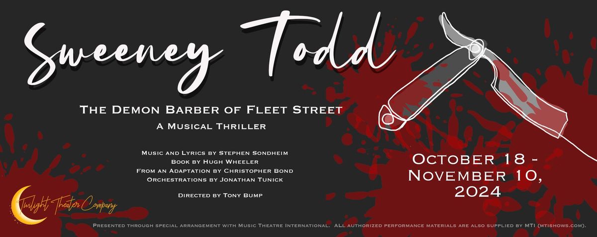 AUDITIONS for Sweeney Todd by Stephen Sondheim