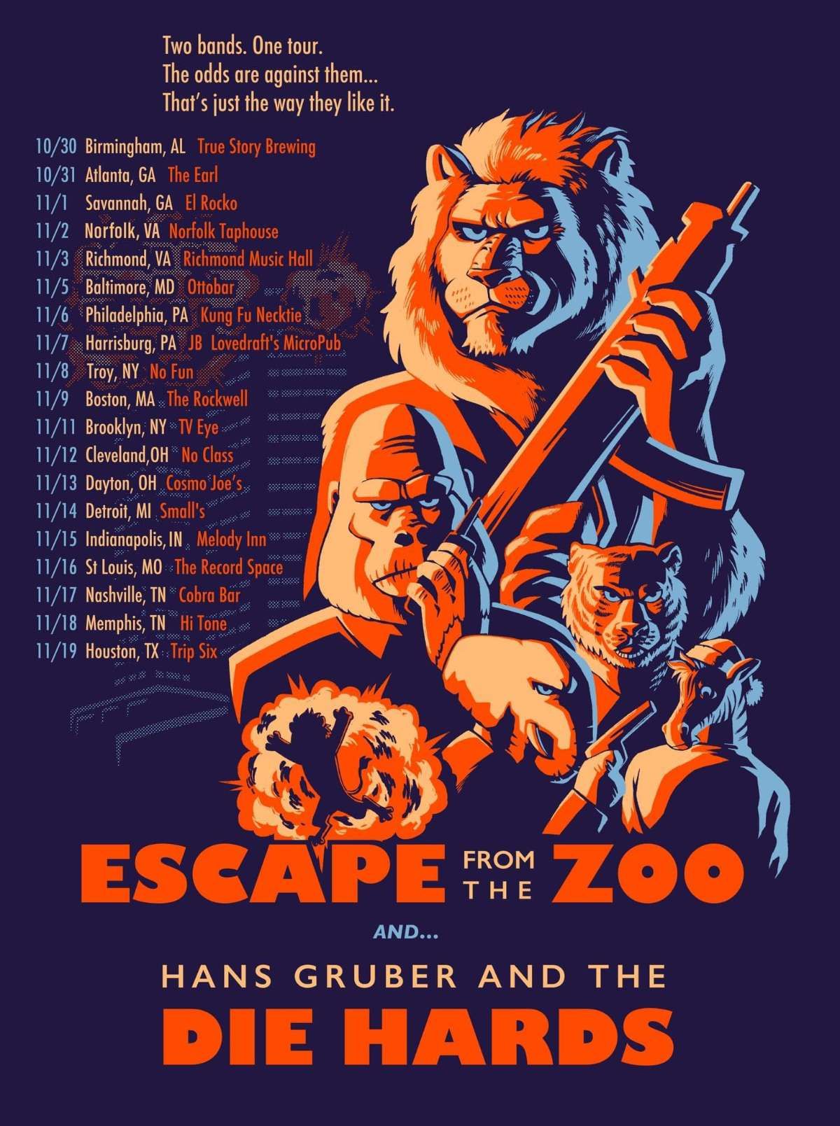 Escape From The Zoo \/ Hans Gruber and the Die Hards \/ The Wailing Banshees [Small Room-Downstairs]