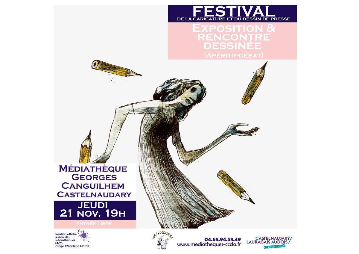 Festival de la caricature et du dessin de presse : exposition et rencontre dessin\u00e9e