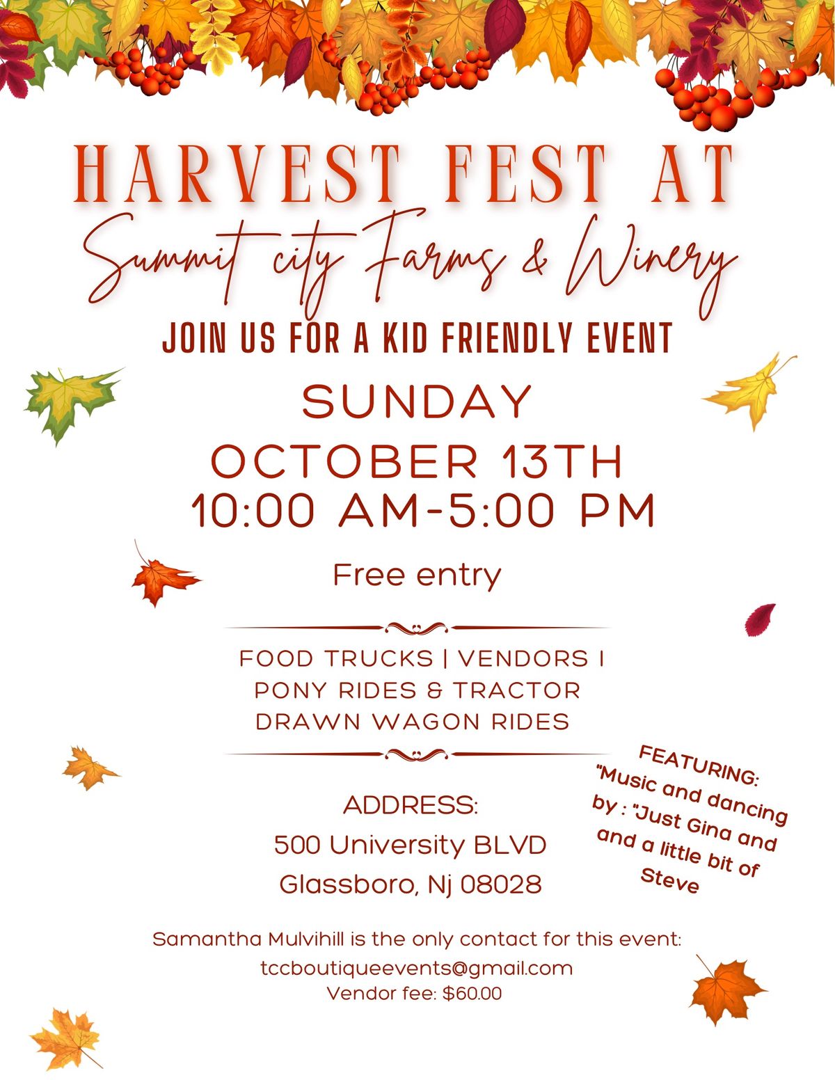 Harvest Fest at Summit City Farms & Winery 