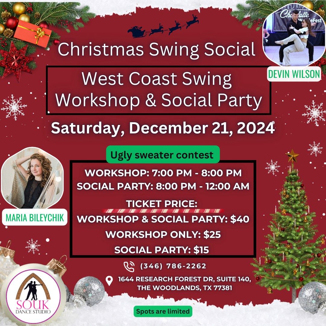 Christmas Swing Social - West Coast Swing Workshop & Social Party \ud83c\udf84