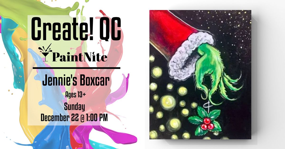 Paint Nite at Jennie's Boxcar: Festive Mistletoe Foe