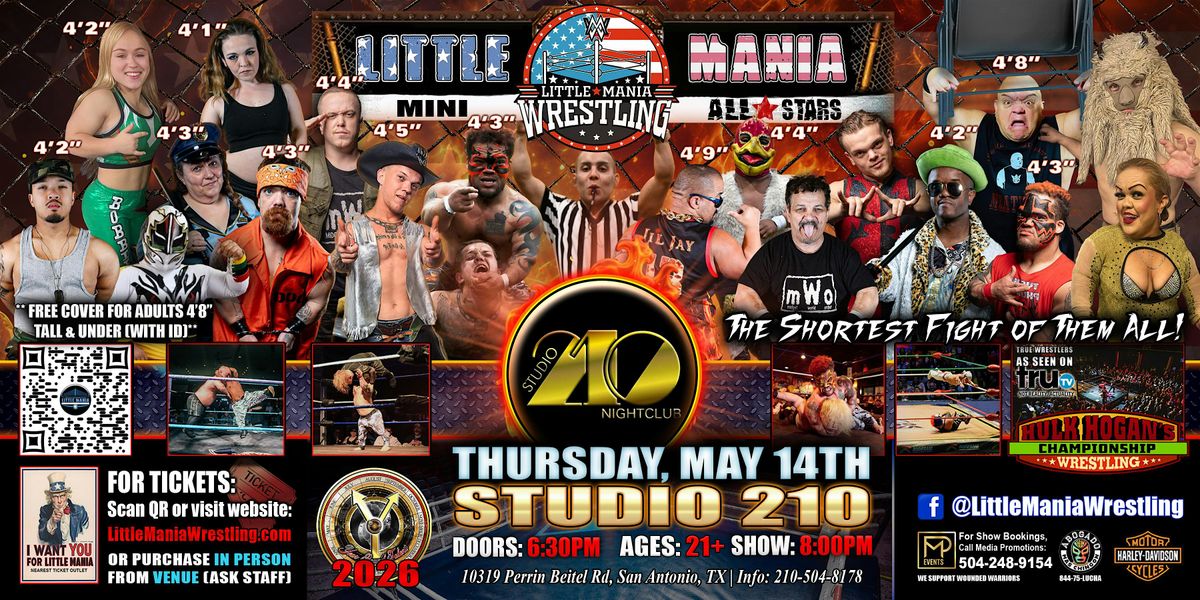 San Antonio, TX - Little Mania Mini Wrestling @ Studio 210