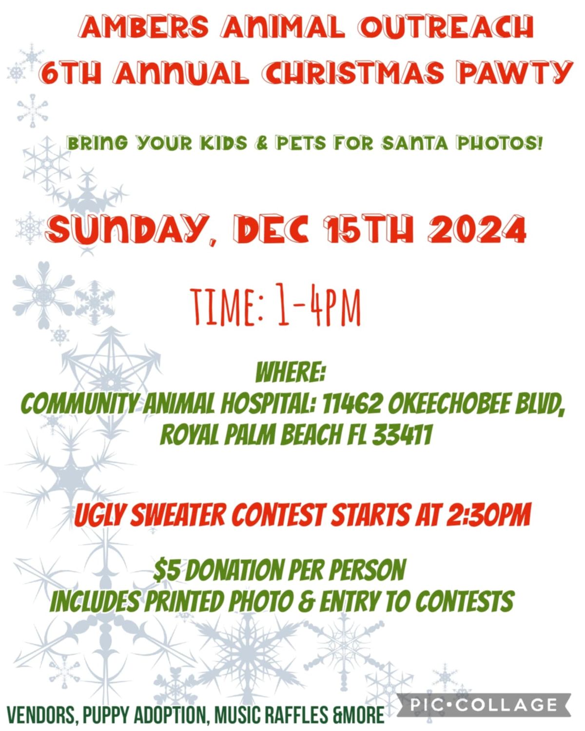 ambers Animal Outreach 6th annual Christmas pawty