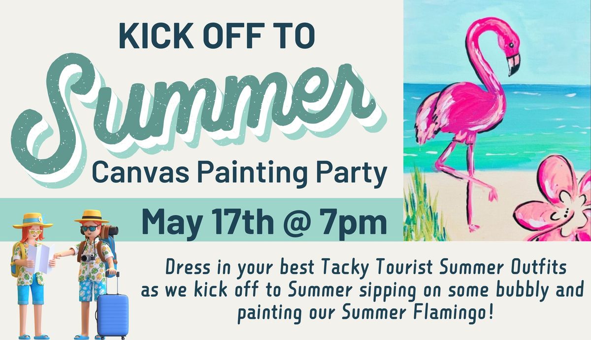 Summer Kick Off Party: Flamingo Canvas Painting