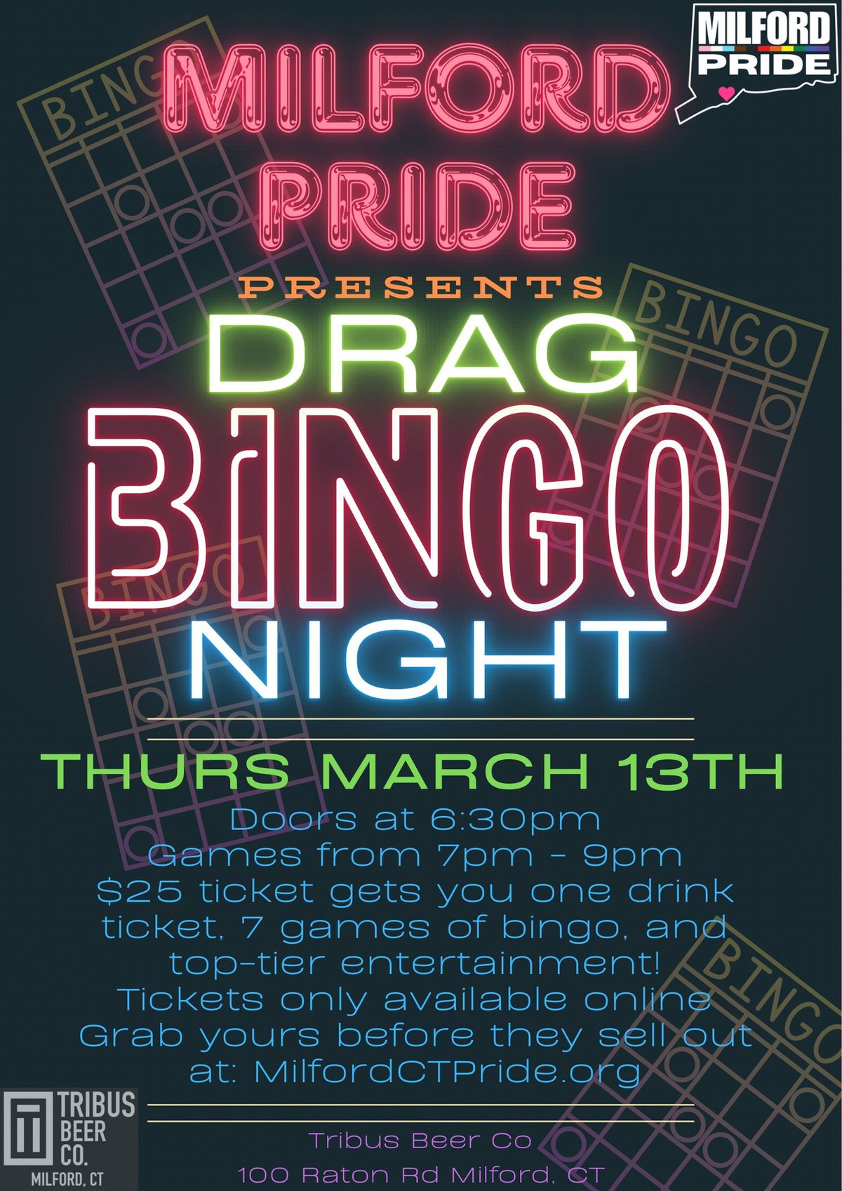 Milford Pride Drag Bingo Night - March 2025