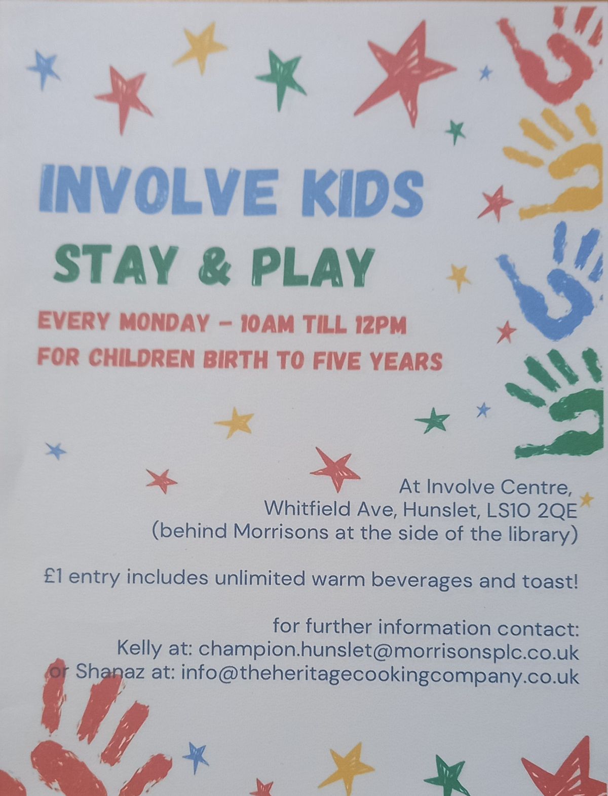 Involve Kids - Stay and Play 0-5 Years