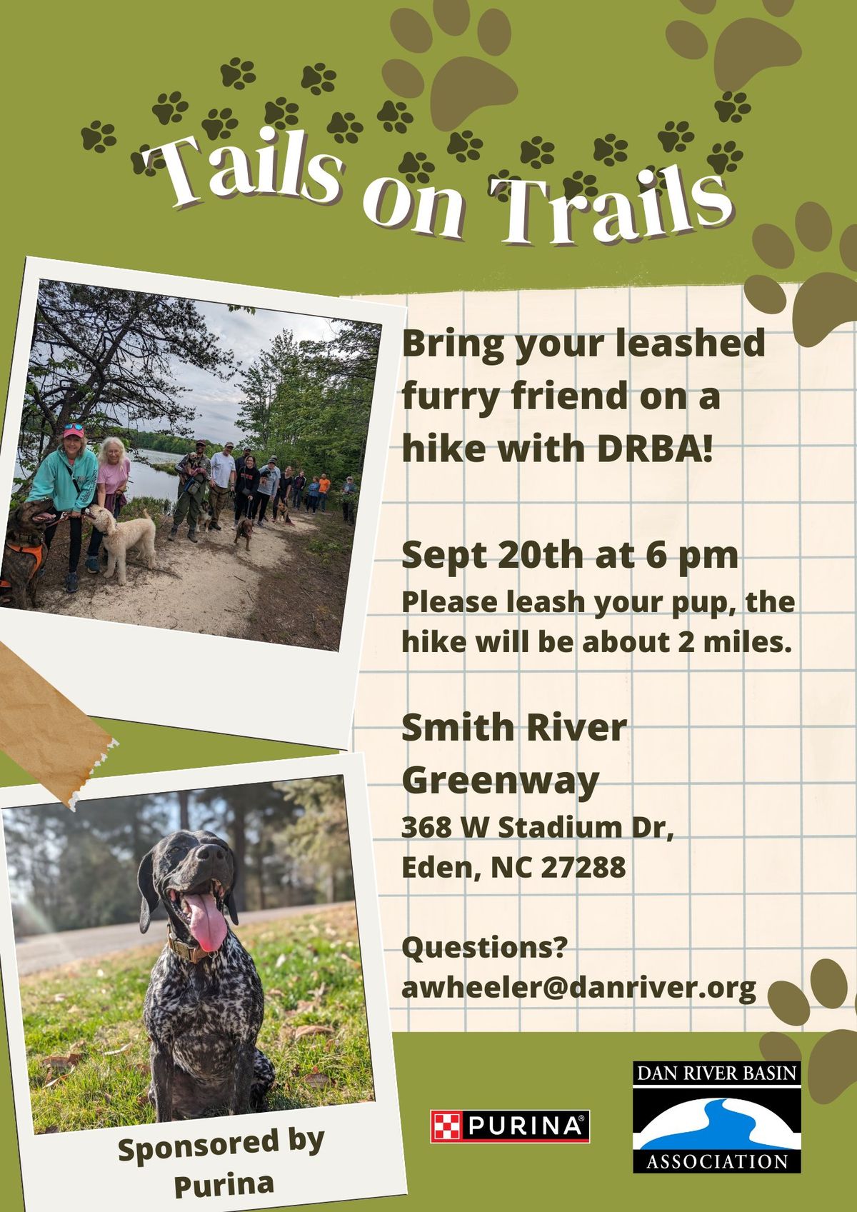 Tails on Trails- Smith River Greenway!