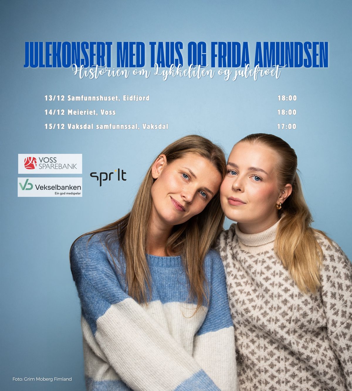 Vaksdal: Julekonsert med TAUS og Frida Amundsen