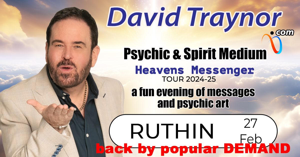 A fun evening of mediumship & psychic art in Ruthin, North Wales with David Traynor.