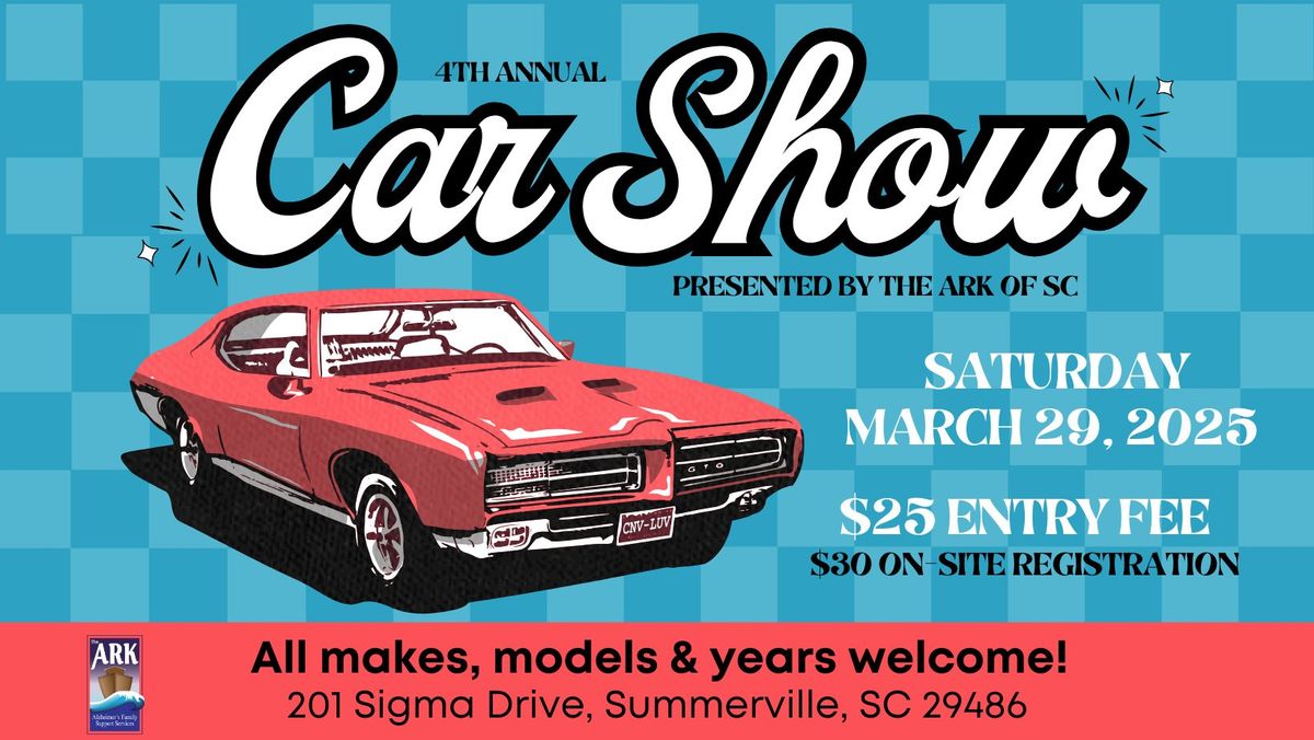 4th Annual Car Show presented by The ARK of SC