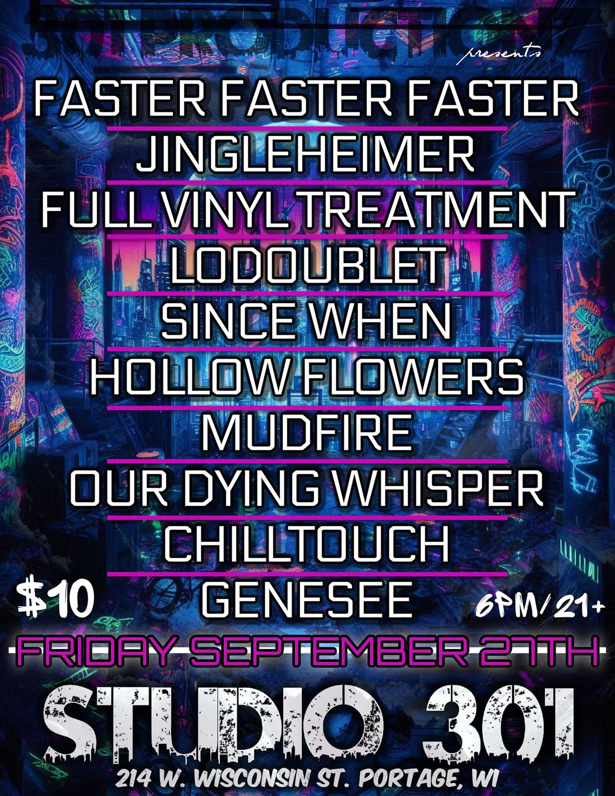 Full Vinyl Treatment \/ Faster Faster Faster \/ Jinglehiemer \/ Mudfire \/ Genesee \/ Our Dying Whisper!