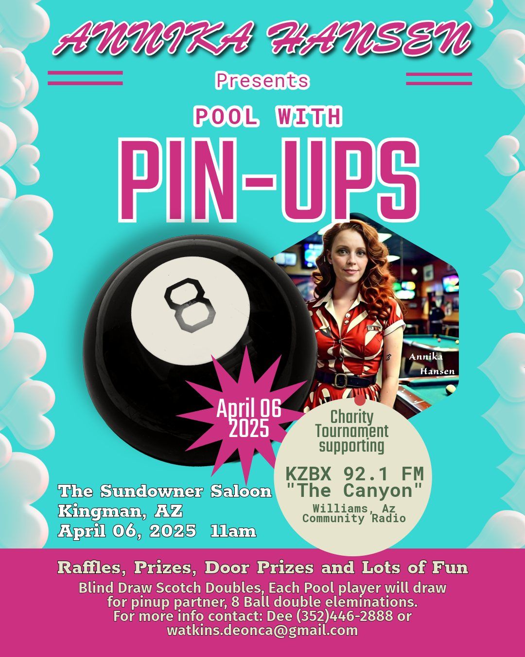  Annika Hansens'         Pool with A Pin-Up at Sundowner Saloon!