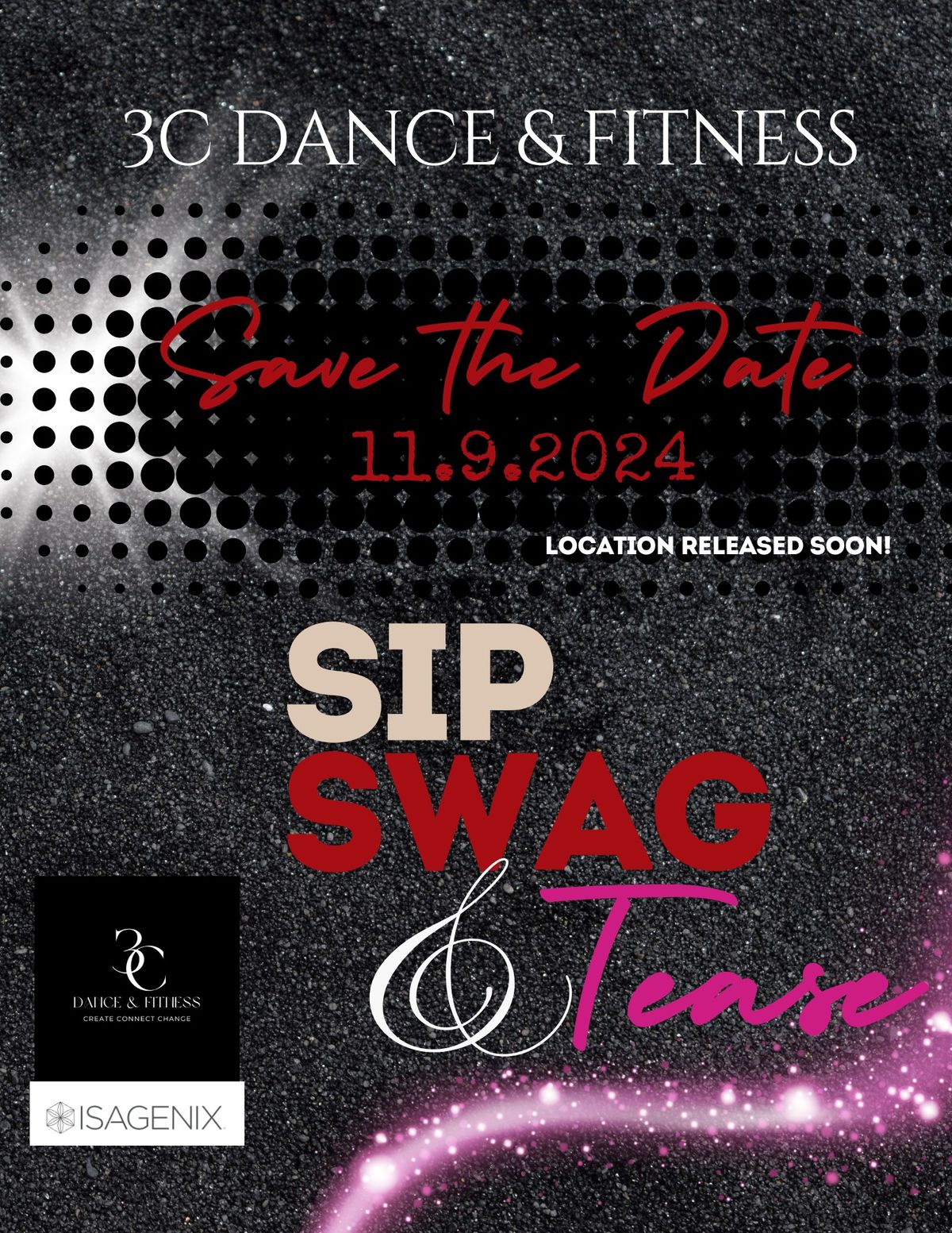 3C Dance Fitness Sip, SWAG & Tease October