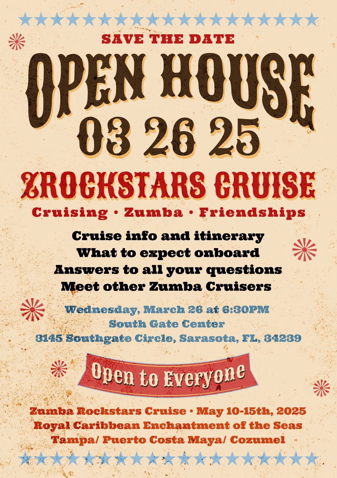 Open House \u2022 Zumba Rockstars Cruise