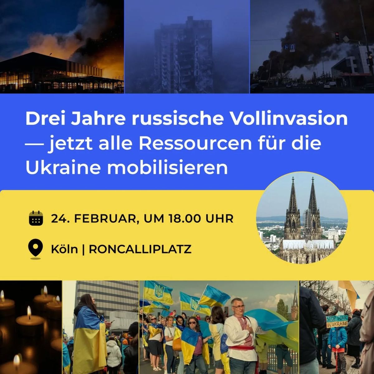 Drei Jahre russische Vollinvasion - jetzt alle Ressourcen f\u00fcr die Ukraine mobilisieren