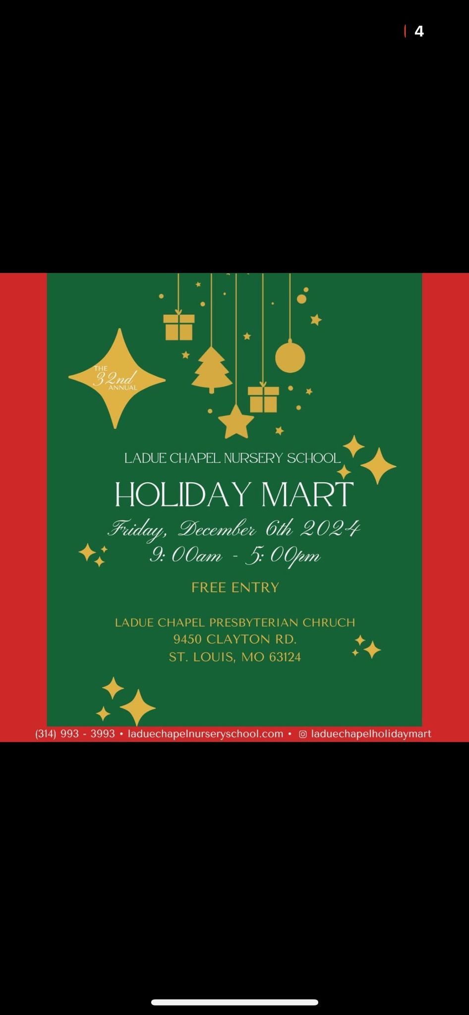 Ladue Chapel Nursery School Holiday Mart