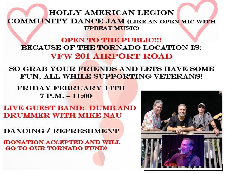 American Legion Community Dance Jam (Open Mic with upbeat dance music)