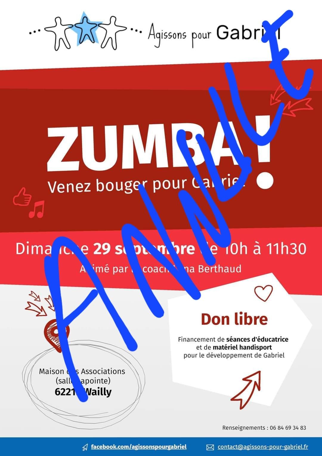 Zumba ! Venez bouger pour Gabriel