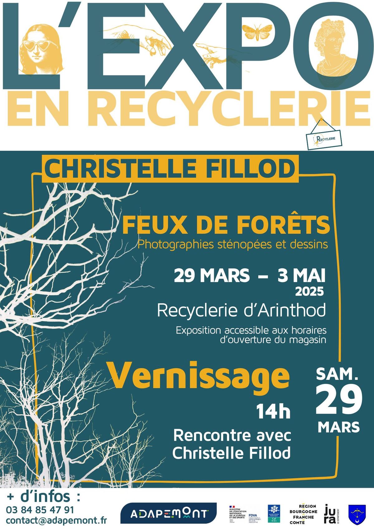 L'expo en recyclerie : "Feux de for\u00eats" par Christelle Fillod