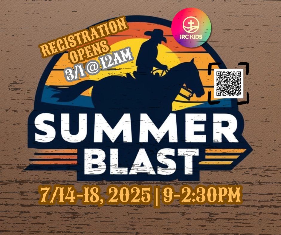 IRC Kids 2025 Summer Blast Creative Arts, Sports & Enrichment Camp \u201cWild West!\u201d