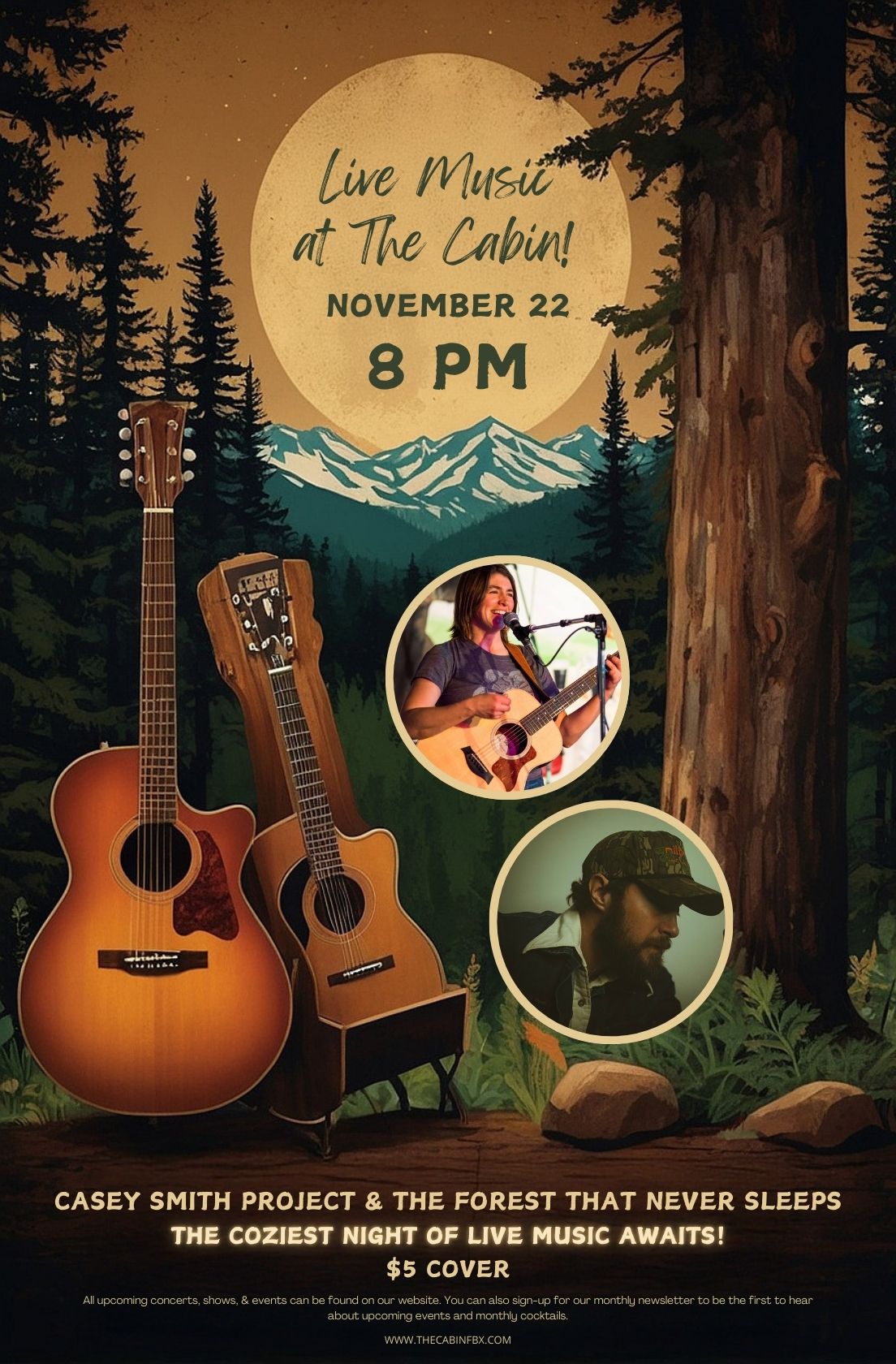 Live Music with Casey Smith Project & The Forest That Never Sleeps \ud83c\udf32