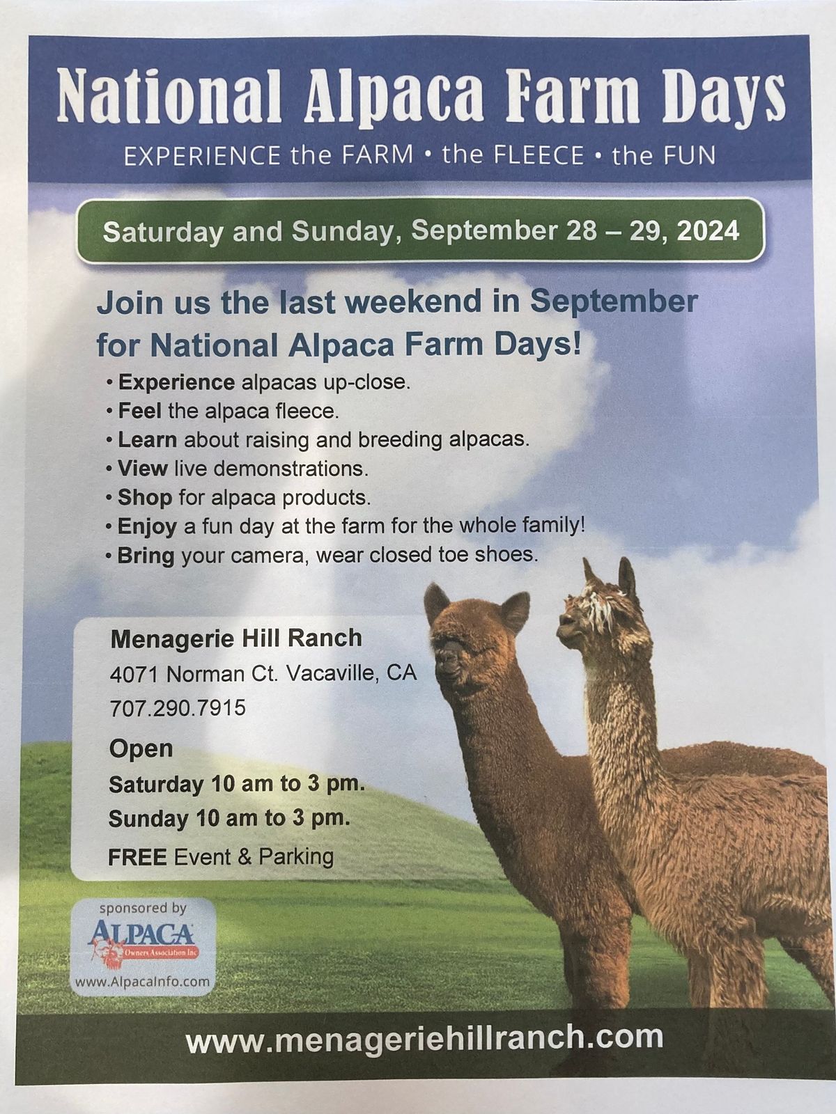 National Alpaca Farm Days