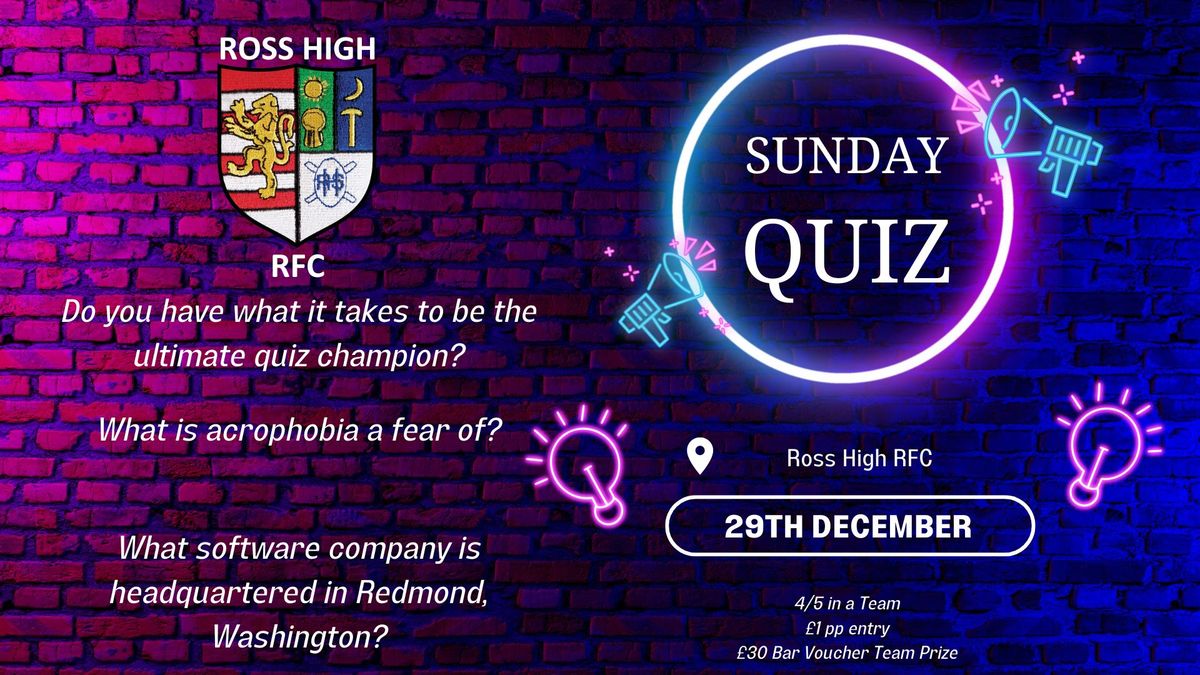 Sunday Quiz