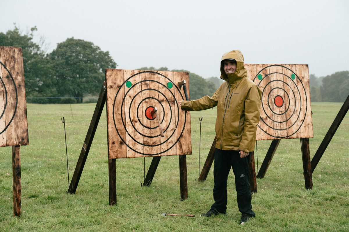 Axe Throwing in Margam Country Park