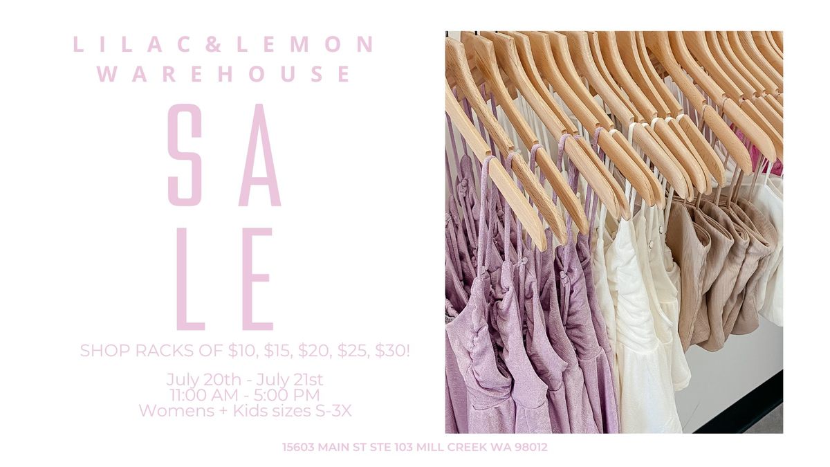 Lilac&Lemon Warehouse Sale!