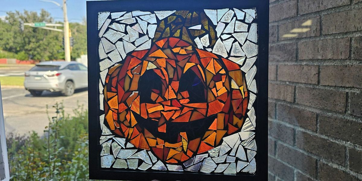 Jack-O-Lantern Stained Glass Mosaic