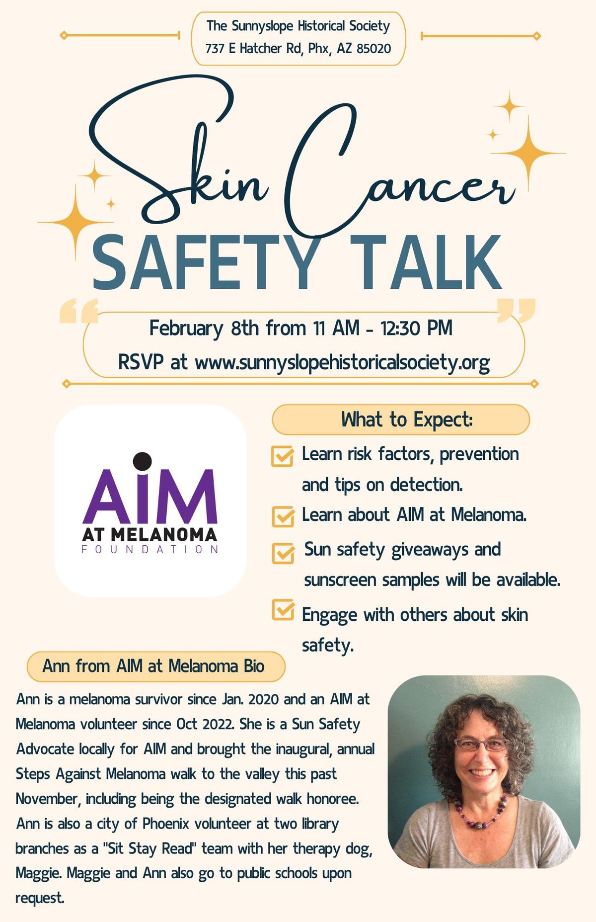 Skin Safety Talk with AIM at Melanoma ????