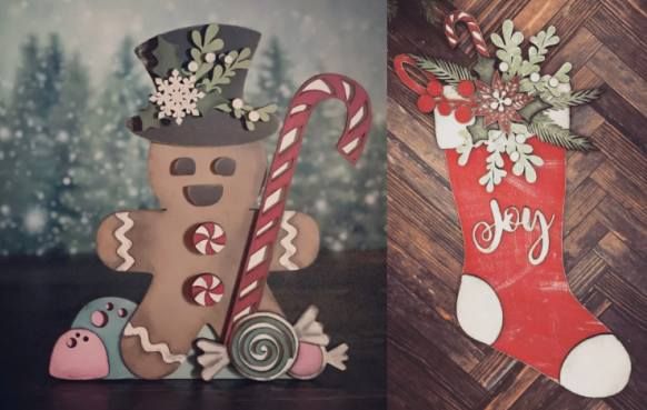 Workshop - Layered Wood Art ~ Nov 1, 2024 \u25cf Gingerbread or Joy Stocking