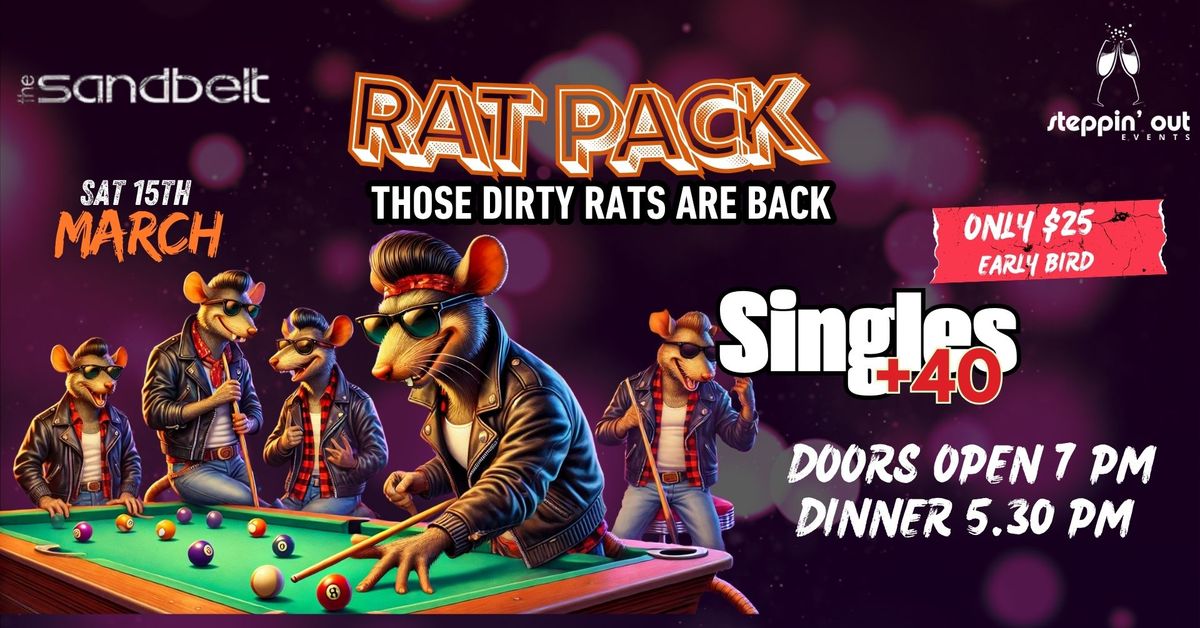 Exclusive Singles Over 40 | Featuring live RAT PACK | Pre-dinner event available