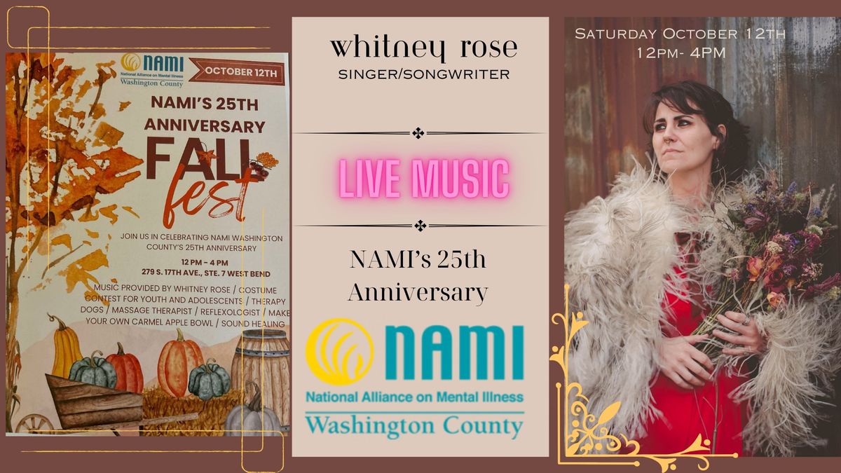 Whitney Rose LIVE MUSIC for NAMI's 25th Anniversary Fall Fest