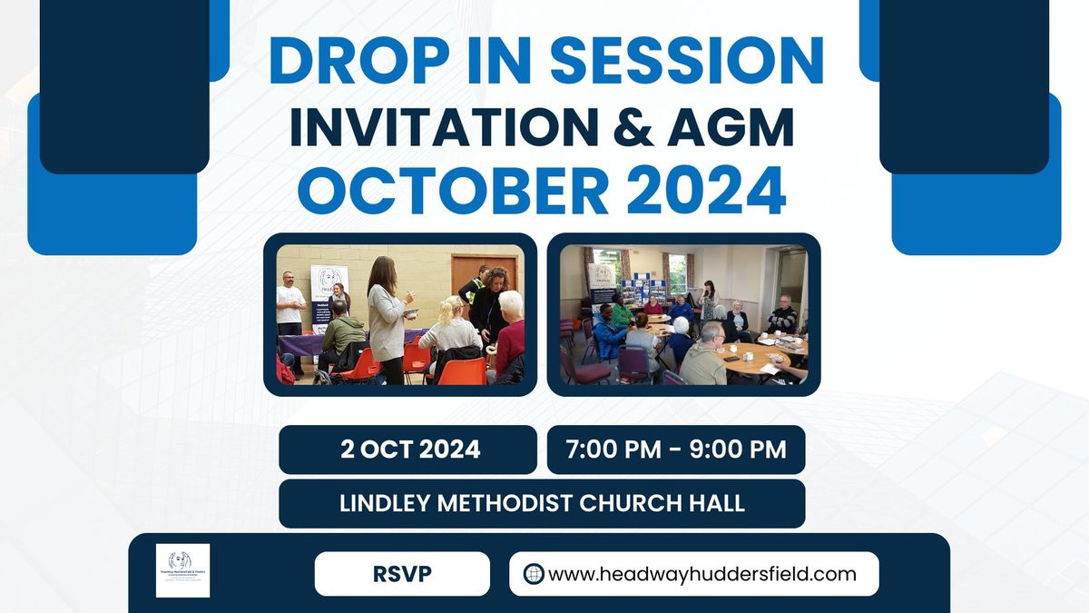 AGM and 1st Wednesday of the month drop in for October 2024