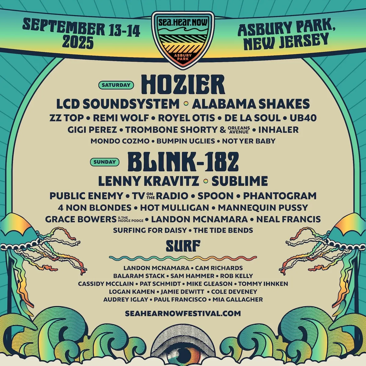 Sea Hear Now Festival: Hozier  LCD Soundsystem & Alabama Shakes - Saturday
