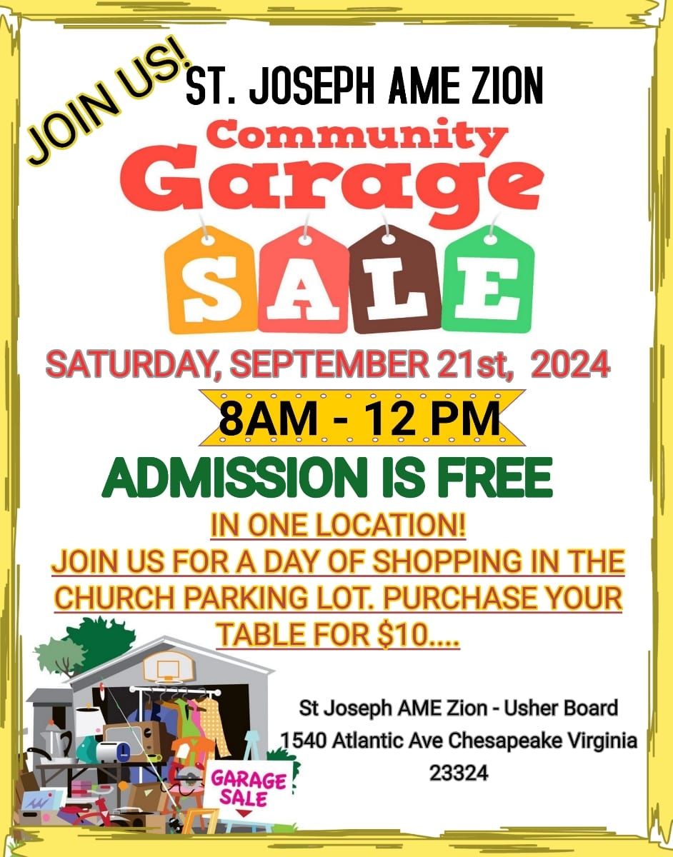 St Joseph AME ZION Community Yard Sale